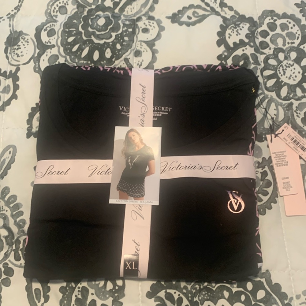 Victoria's Secret Cotton Short Tee-Jama Set XL New